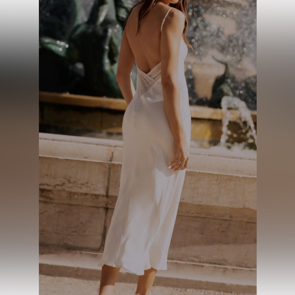 Low back satin dress